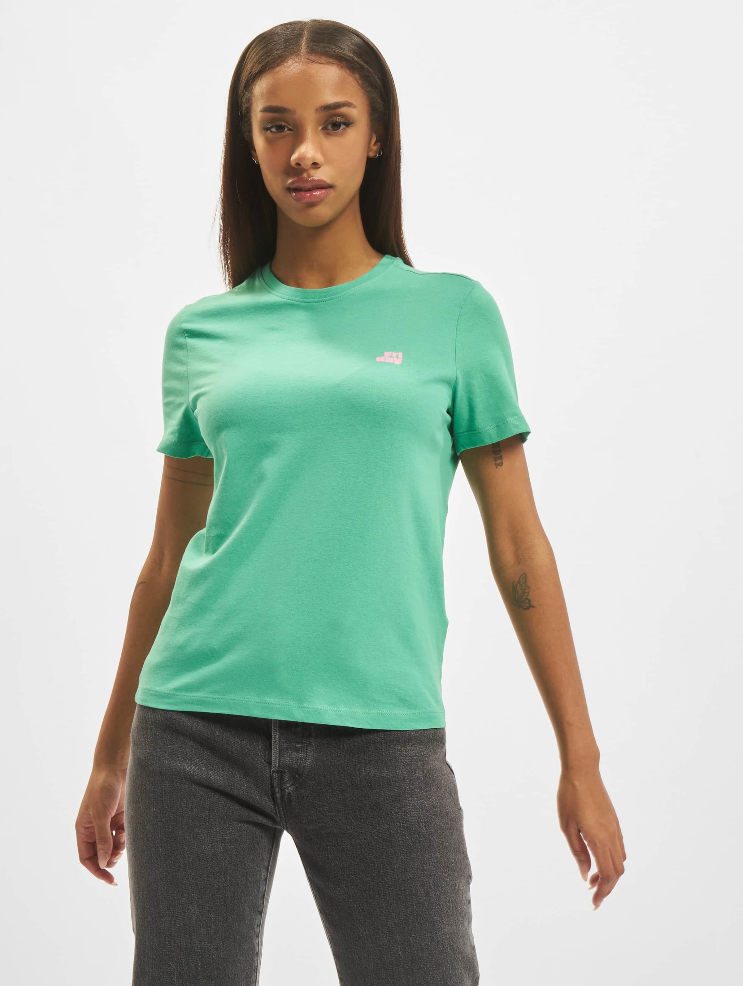 Only Weekday T-Shirt Vrouwen op kleur groen, Maat XL