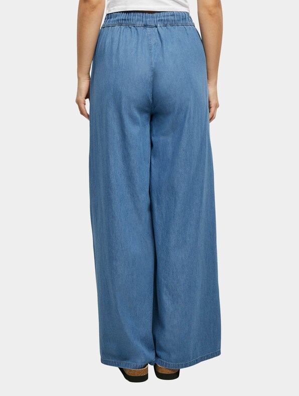 Ladies Light Denim Wide Leg Loose Fit-1