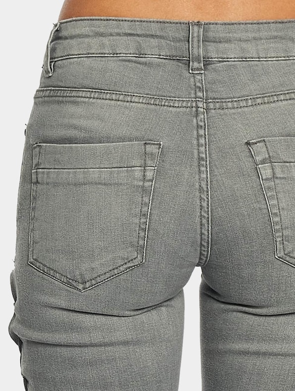 Urban Classics Lace up Denim Skinny Jeans-4