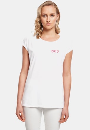 Three In A Row Ladies Extended Shoulder Tee