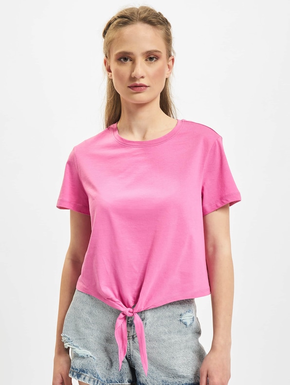 Only May Cropped Knot T-Shirt Super-2