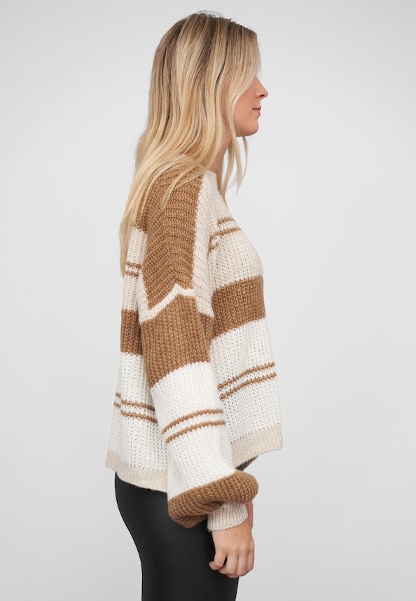 Knit Sweater with stripes-3
