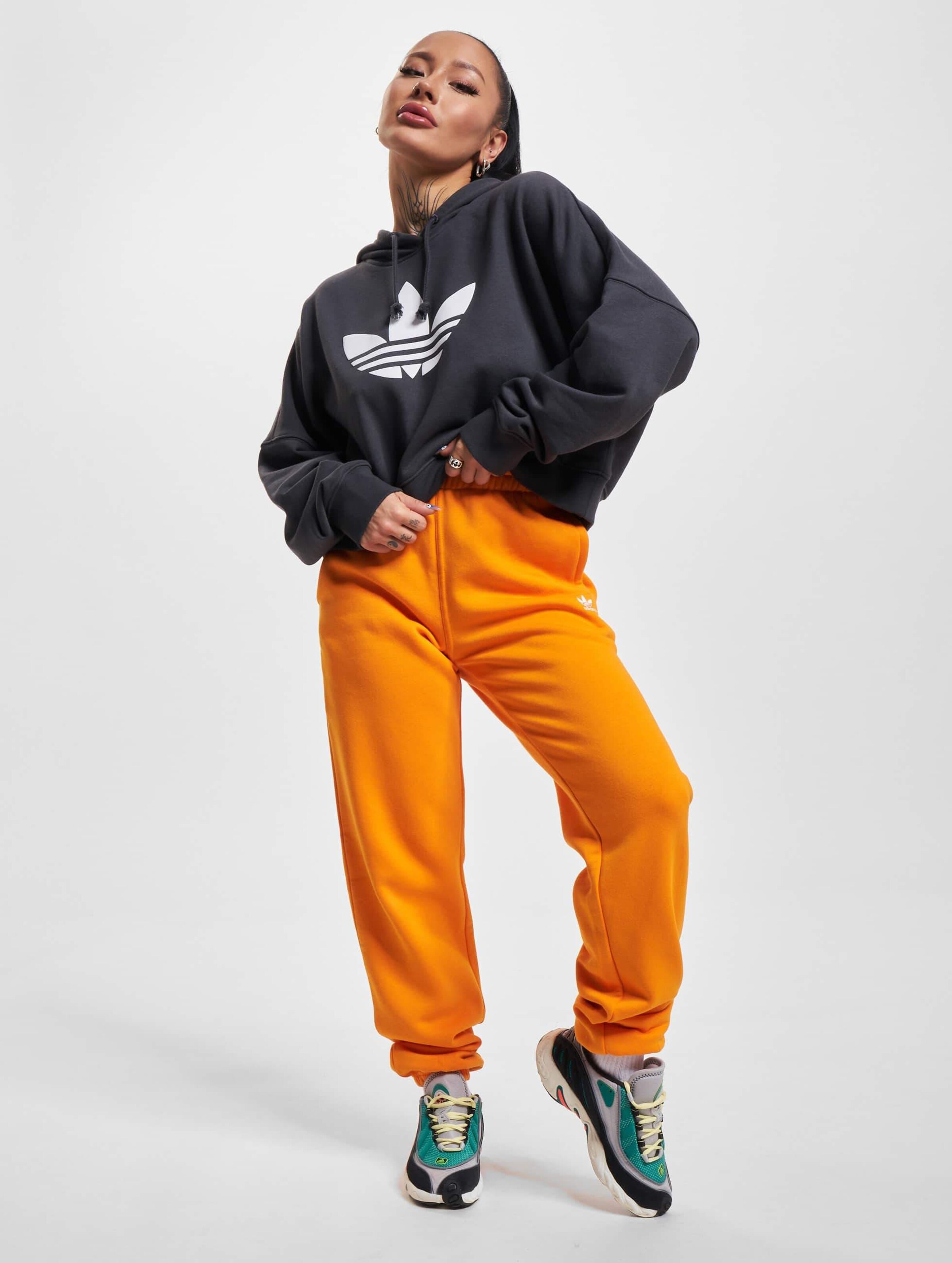 Cropped on sale adidas tracksuit