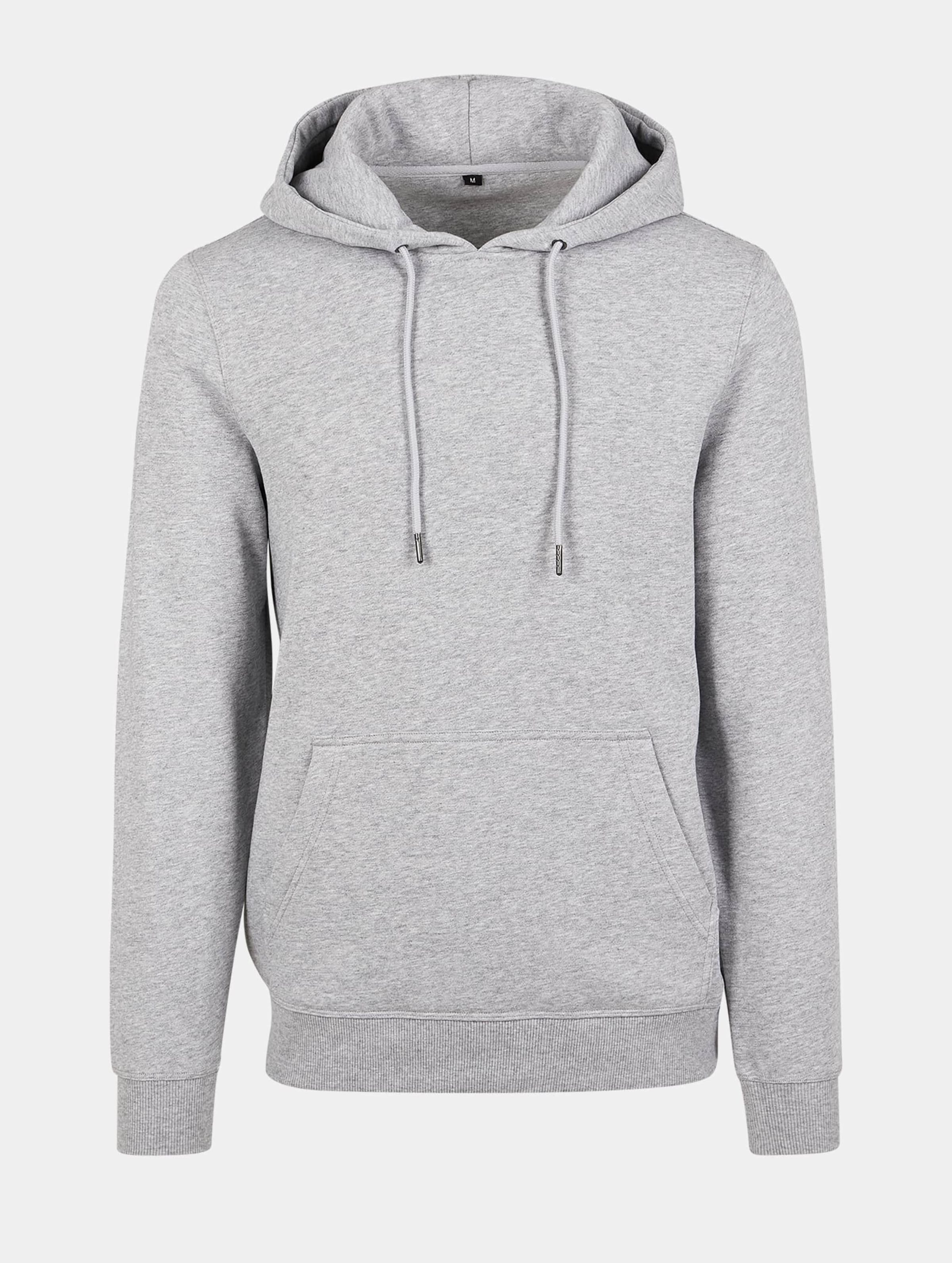 Build Your Brand Premium Hoody Mannen op kleur grijs, Maat XXL