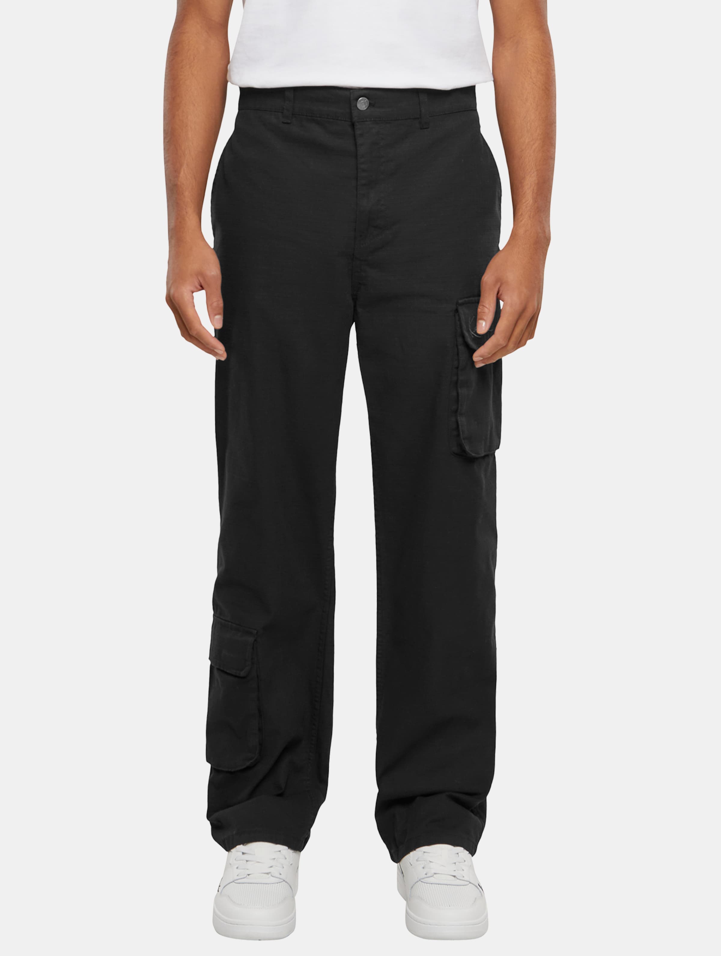 Karl Kani Small Signature Washed Ribstop Cargo Pants Mannen op kleur zwart, Maat XS