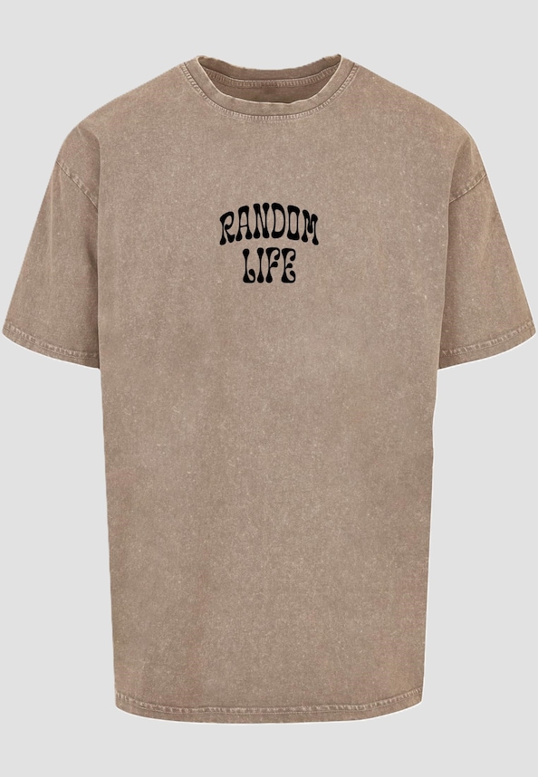 Random Life Acid Washed Heavy Oversized Tee-2