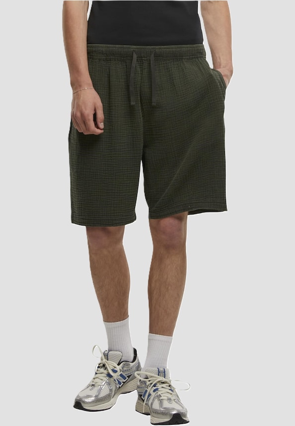 Acid Washed Musselin Shorts-0