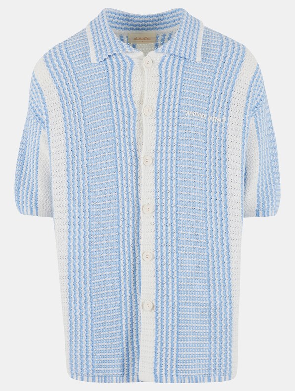 Oversized Mesh Knit Summer Shirt-4