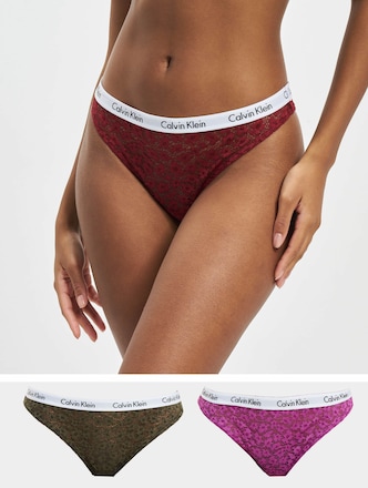 Calvin Klein Underwear Brazilian 3 Pack Tanga Intense Plum/Red