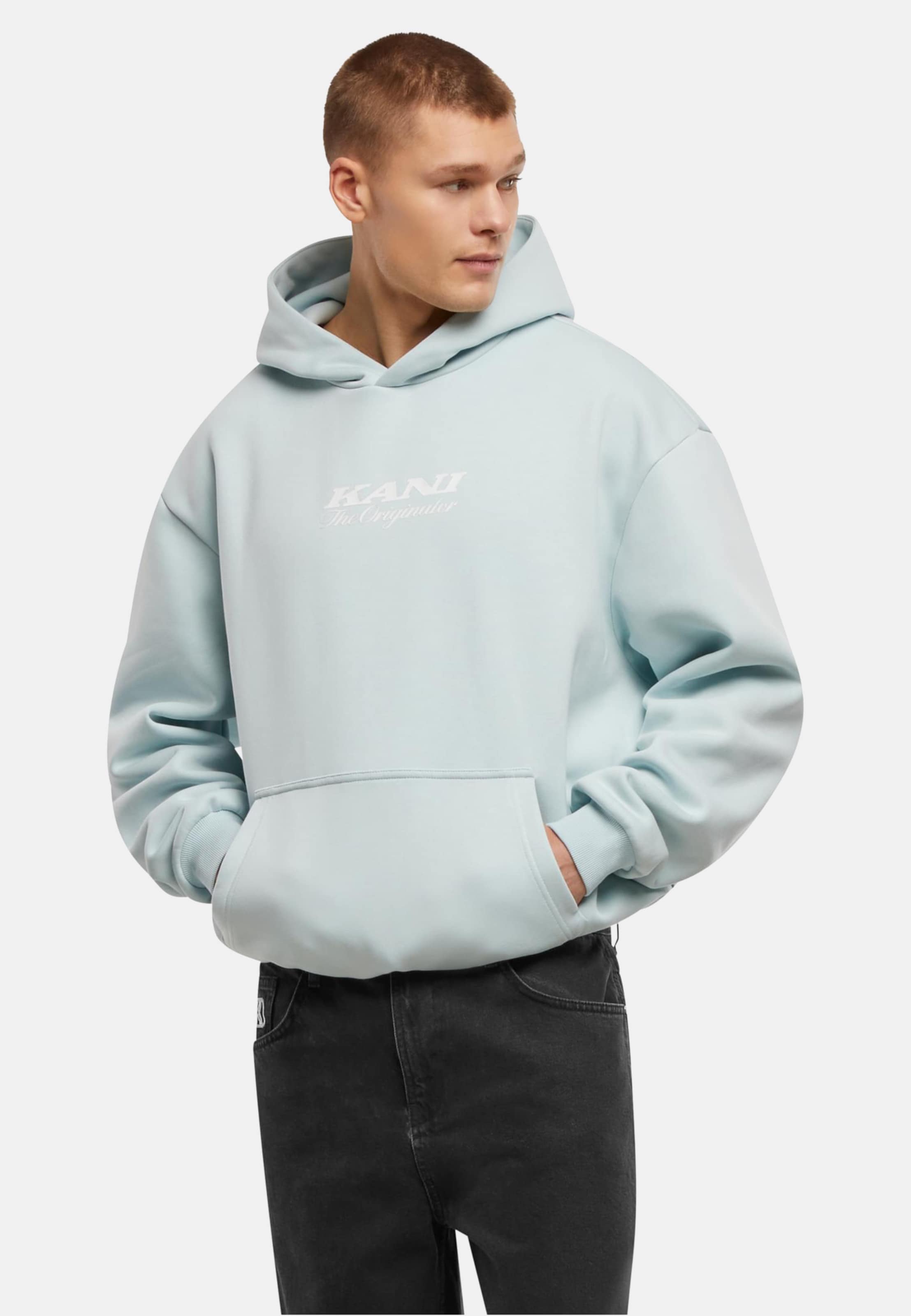 KARL KANI◆Puffy Kani Oversized Hoodie [Gray/Blue] KARL KANI hoodie, blue, vintage hip-hop sweatshirt, 90s hip