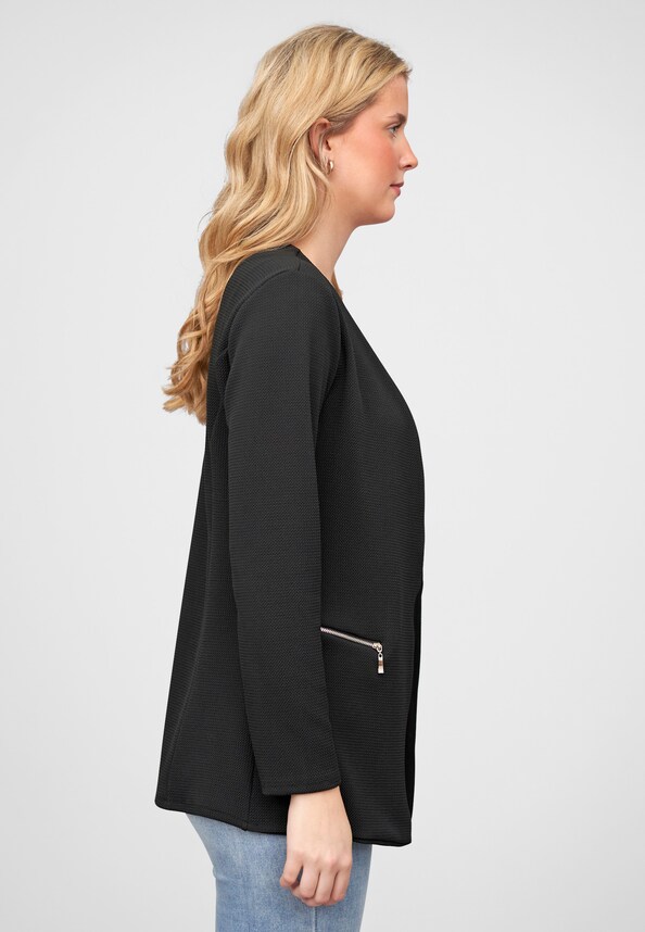 Cloud5ive Damen Blazer mit 2-Zip-Pockets u. Strukturstoff-3