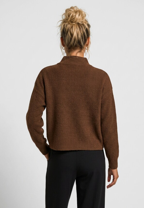 NMNEWALICE L/S HIGH NECK KNIT NOOS-1