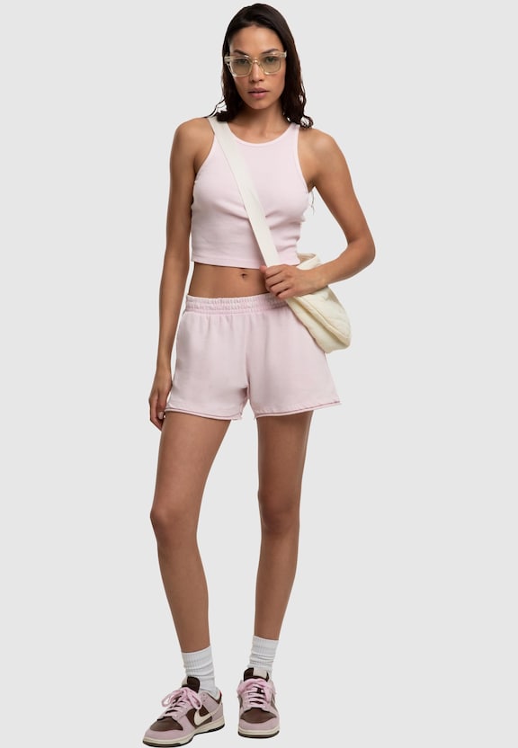 Ladies Washed Rib Jersey Cropped Top-3