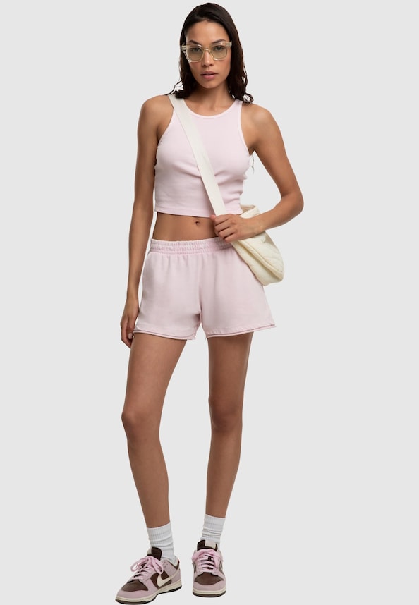 Ladies Washed Rib Jersey Cropped Top-3