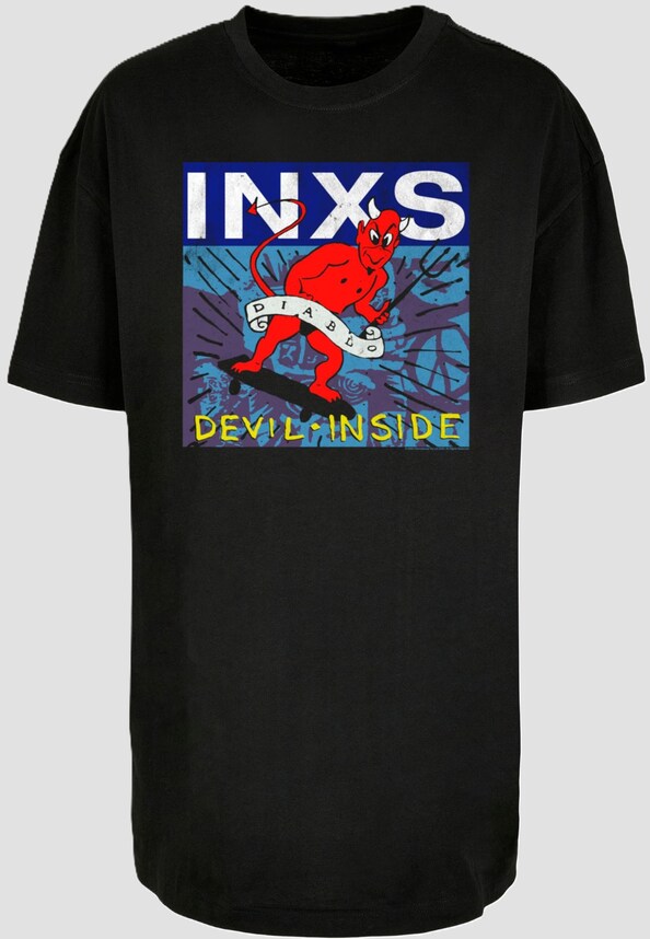 Ladies INXS - Devil Inside Oversized Boyfriend Tee-2