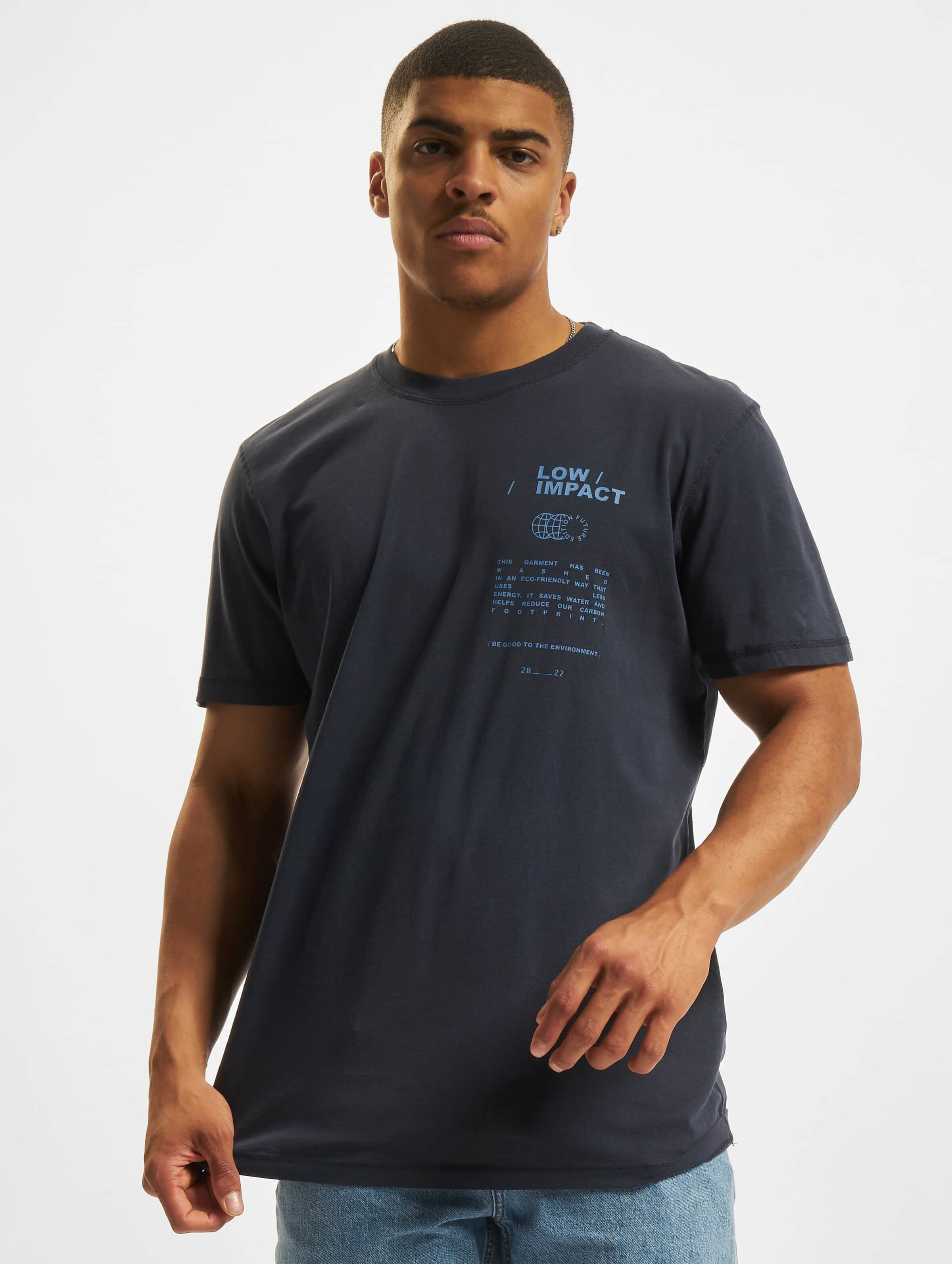 Jack & Jones Ozone Crew Neck T-Shirt Mannen op kleur blauw, Maat M