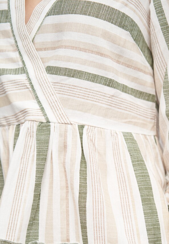 VIETNI 3/4 SLEEVE SHORT WRAP DRESS   COMBO-5