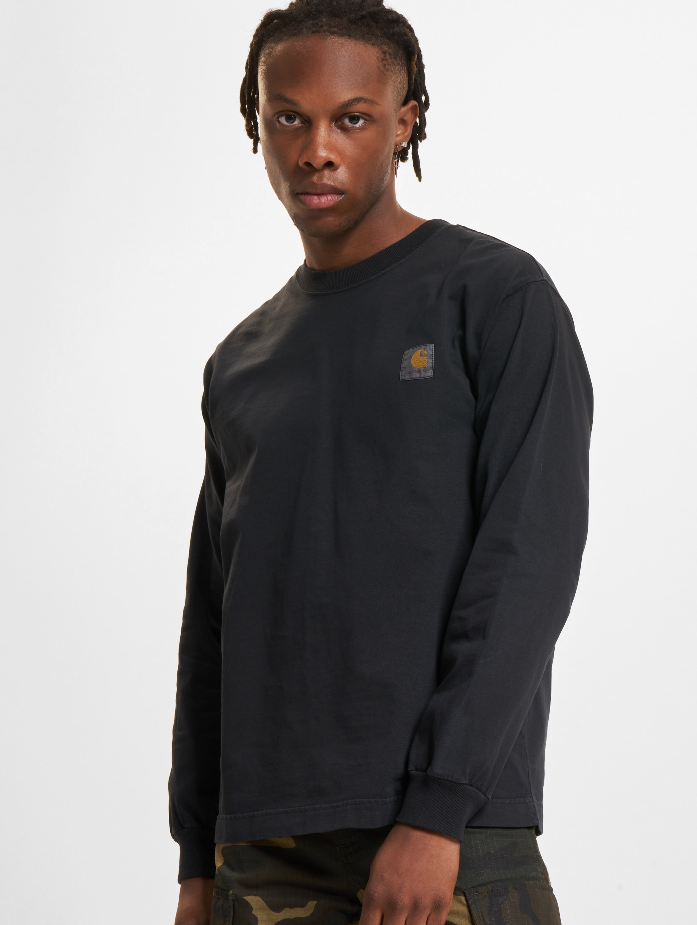 Carhartt WIP Vista Longsleeve op kleur zwart, Maat XS