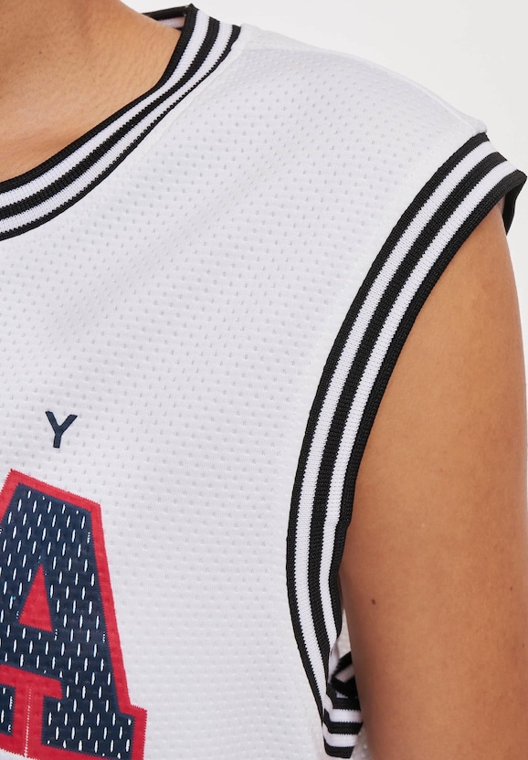 Tommy Jeans Crp Usa Basketball Crop Top-4
