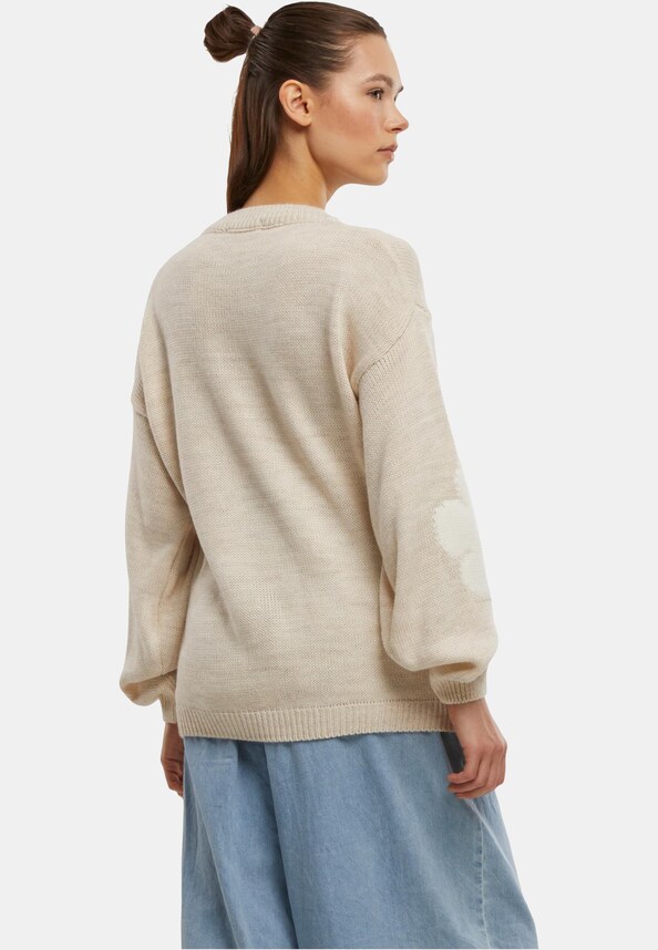 Cloud 5ive Crewneck Knit Sweater with Flowers-1