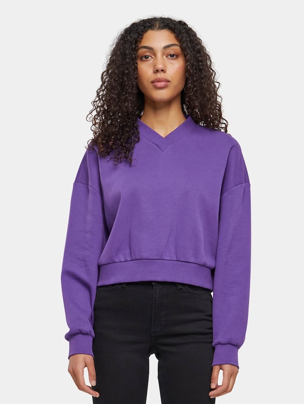 Ladies Cropped V-Neck-2
