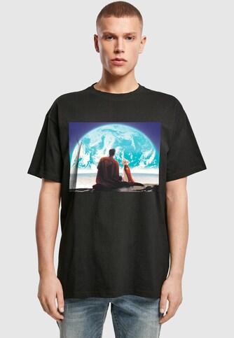 Superman Looking At Earth Krypto Cape Heavy Oversize Tee