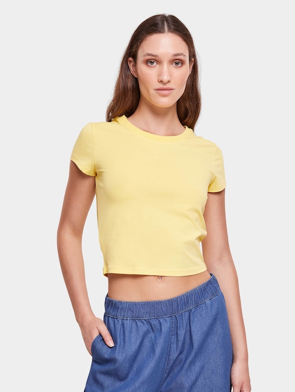 Ladies Stretch Jersey Cropped -0