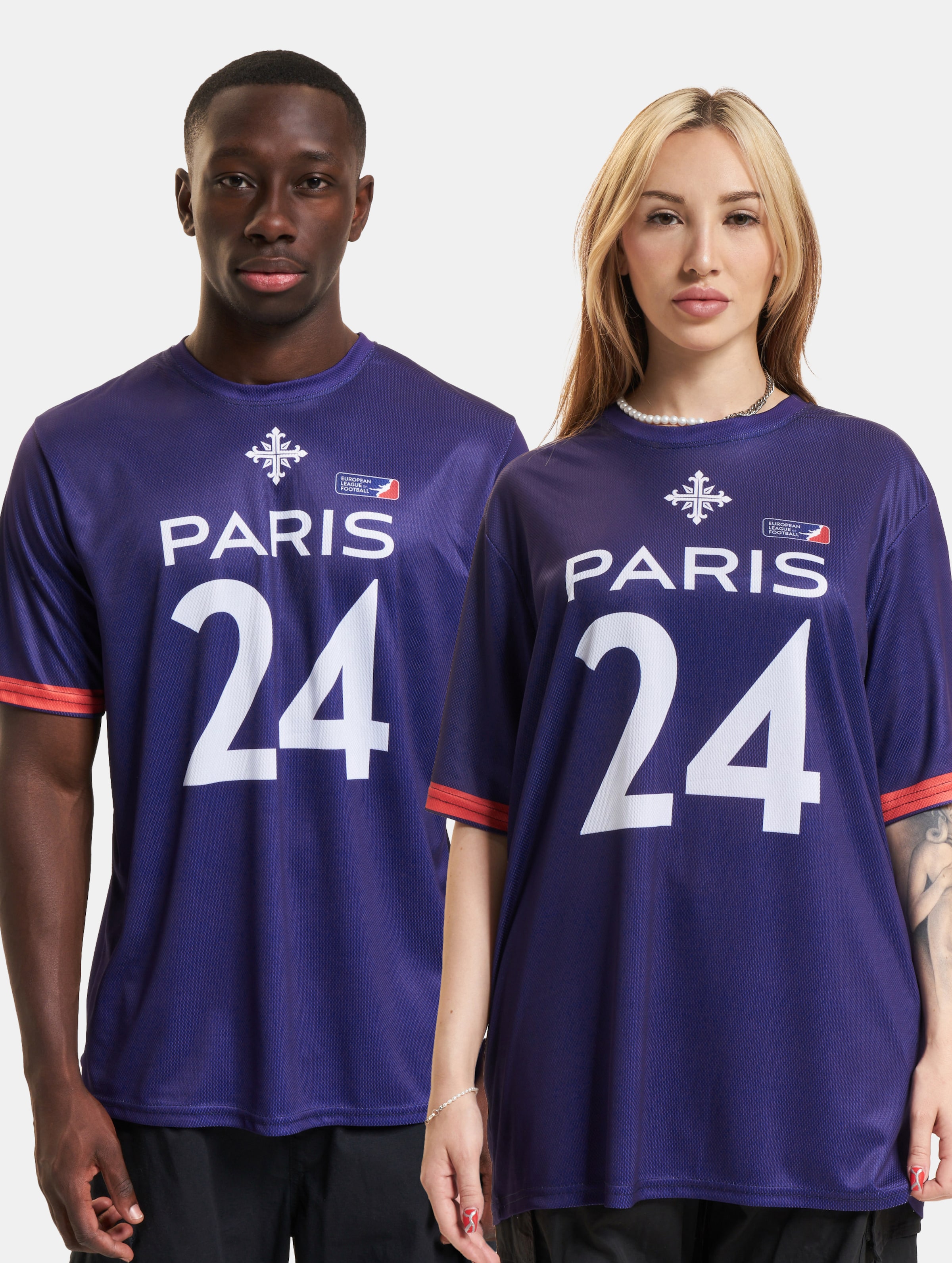 European League Of Football ELF Paris Musketeers 1 Trikots op kleur violet, Maat XL