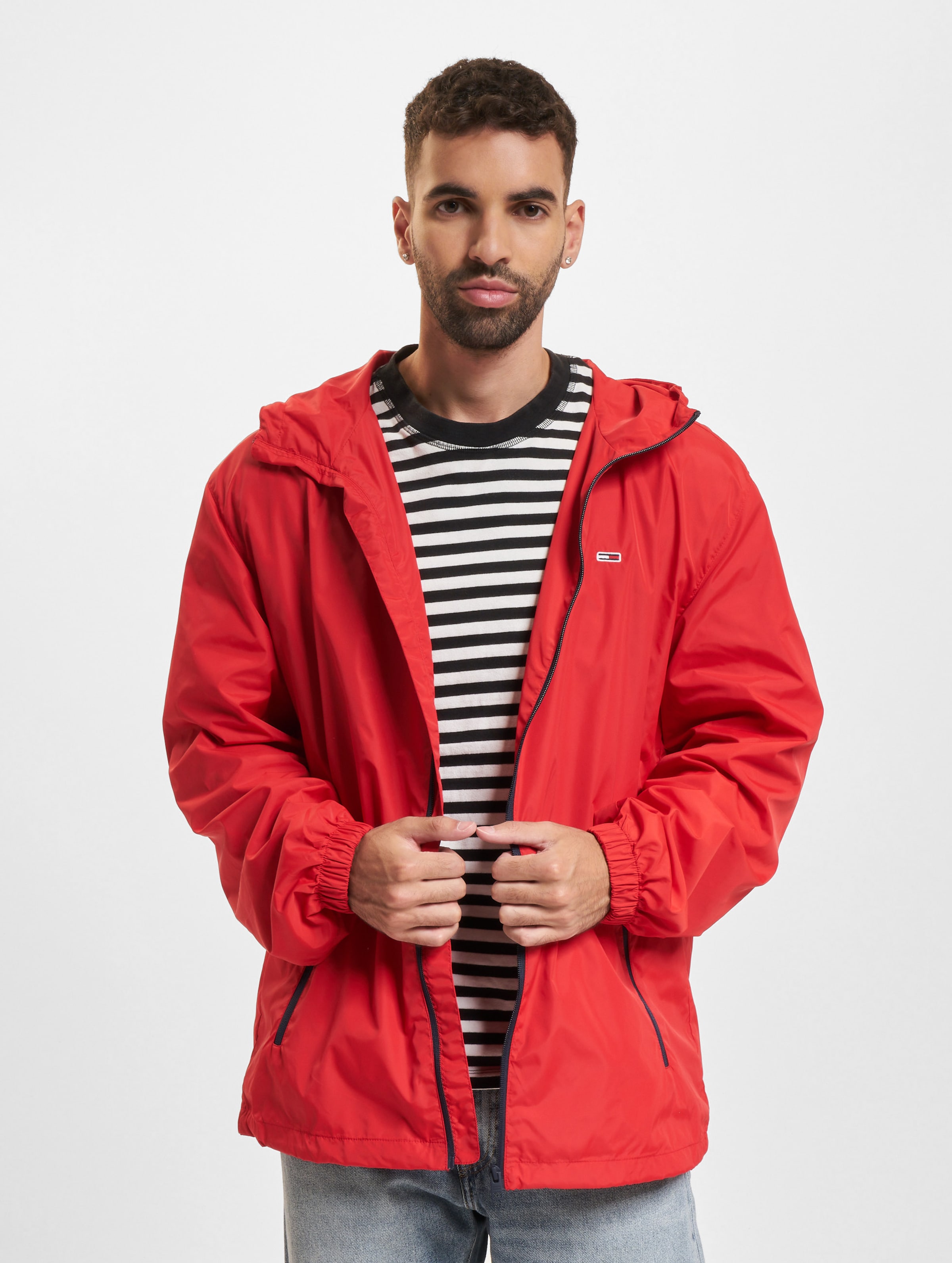 Tommy Jeans Packable Windbreaker Männer,Unisex op kleur rood, Maat XXL