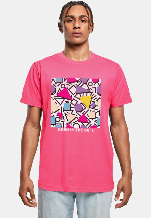 Geometric Retro T-Shirt Round Neck-0