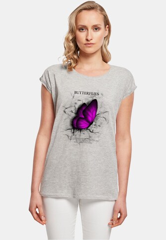 Ladies Butterflies Extended Shoulder Tee