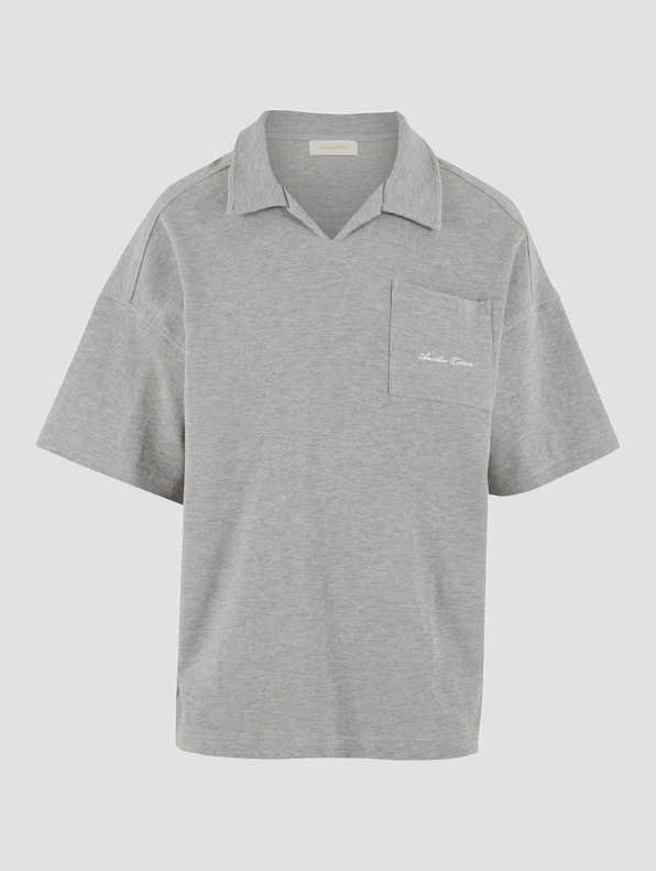 Another Cotton Lab Another Waffle Oversized Polo Shirt-4