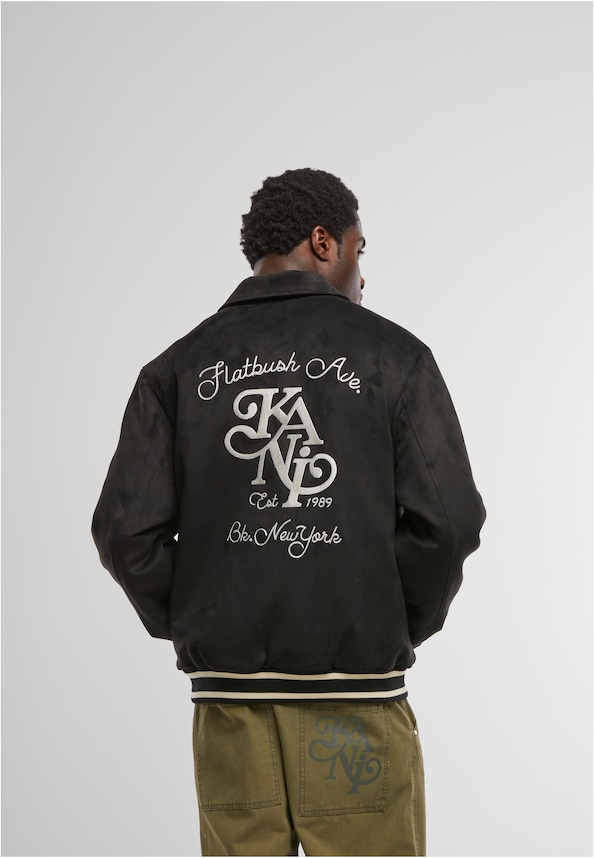 Kani Legacy Faux Suede Bowling Jacket-1
