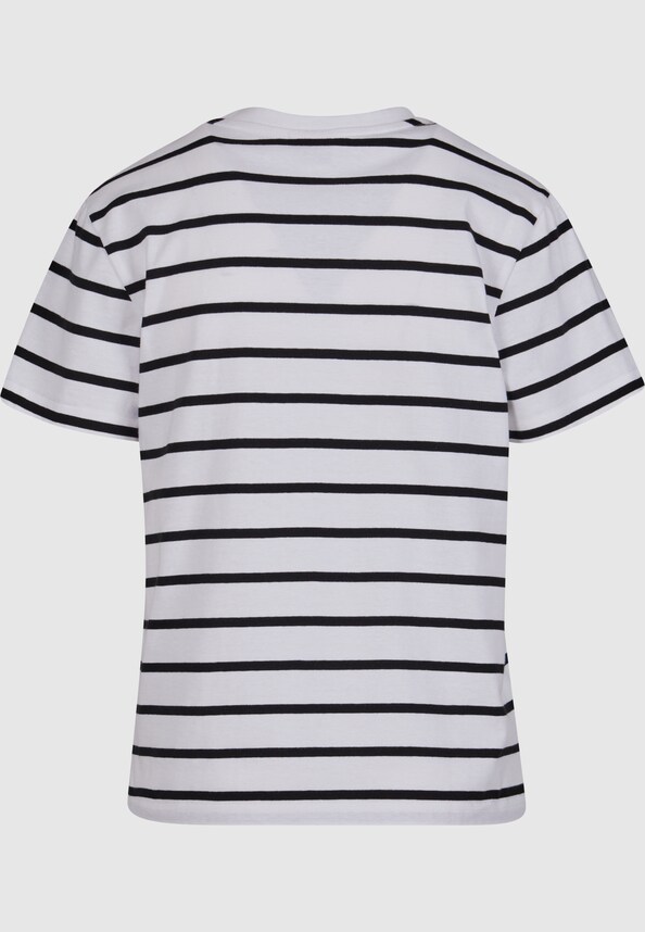 Ladies Striped Boxy Tee-6