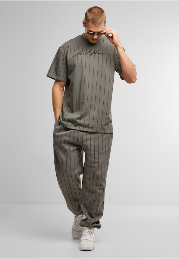 Autograph Pinstripe Jersey Boxy T-Shirt-2