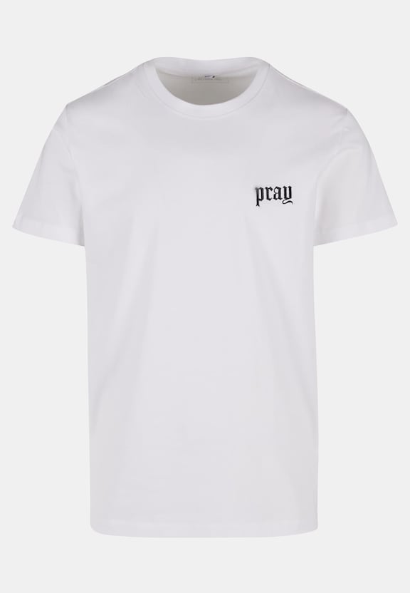 Pray Old English Wording EMB Tee-2