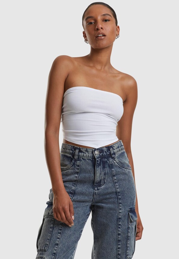 Ladies Knotted Bandeau Top-0