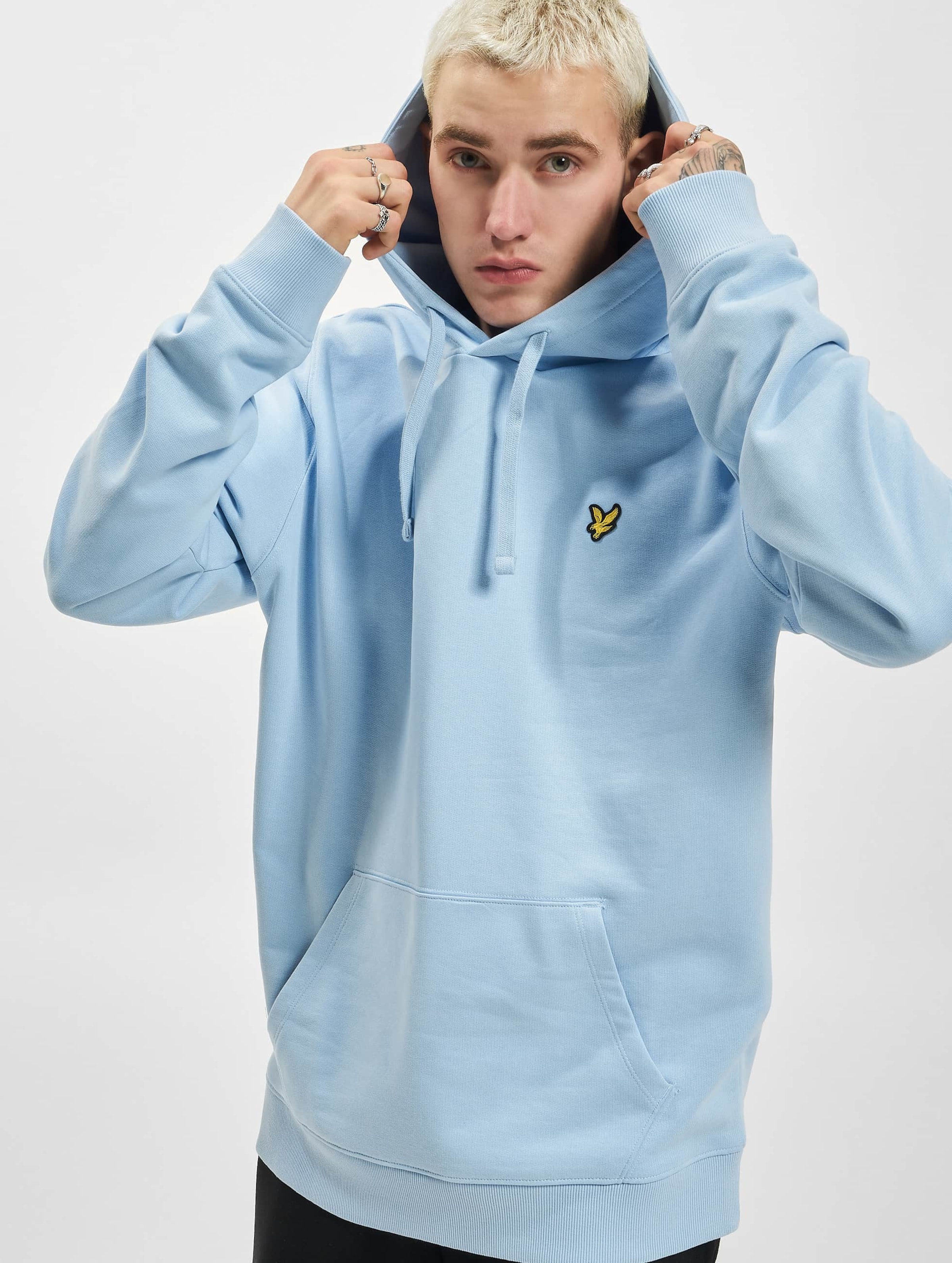 Lyle and scott discount light blue hoodie