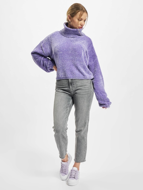 Ladies Short Chenille Turtleneck-4