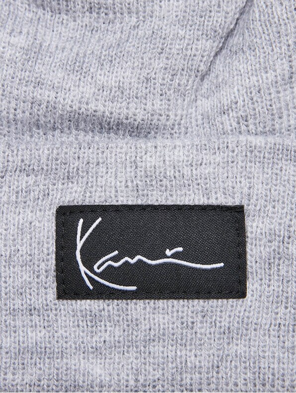 KA223-009-3 Signature Beanie grey melange-2