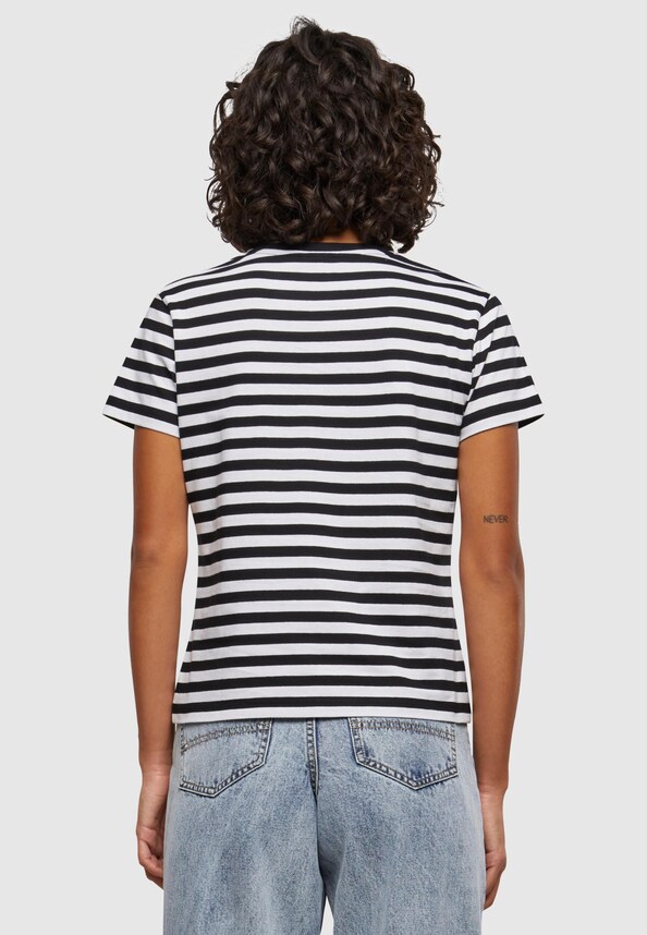 Ladies Regular Striped Tee-1