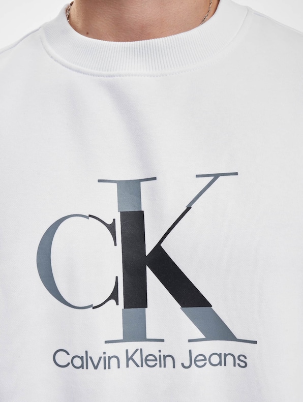 Calvin Klein Jeans Disrupted Monologo Crew Neck Sweater | DEFSHOP | 22979