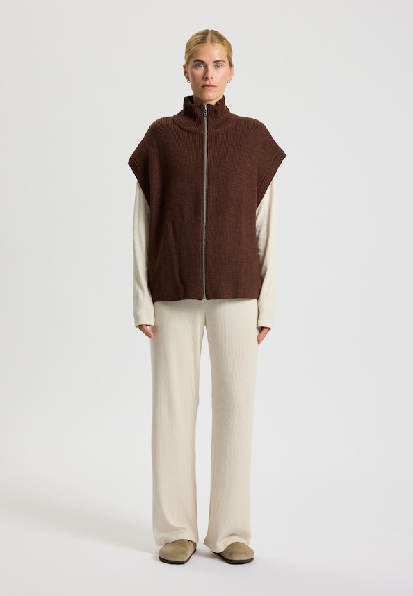 Wool Zip Vest Oslo-3