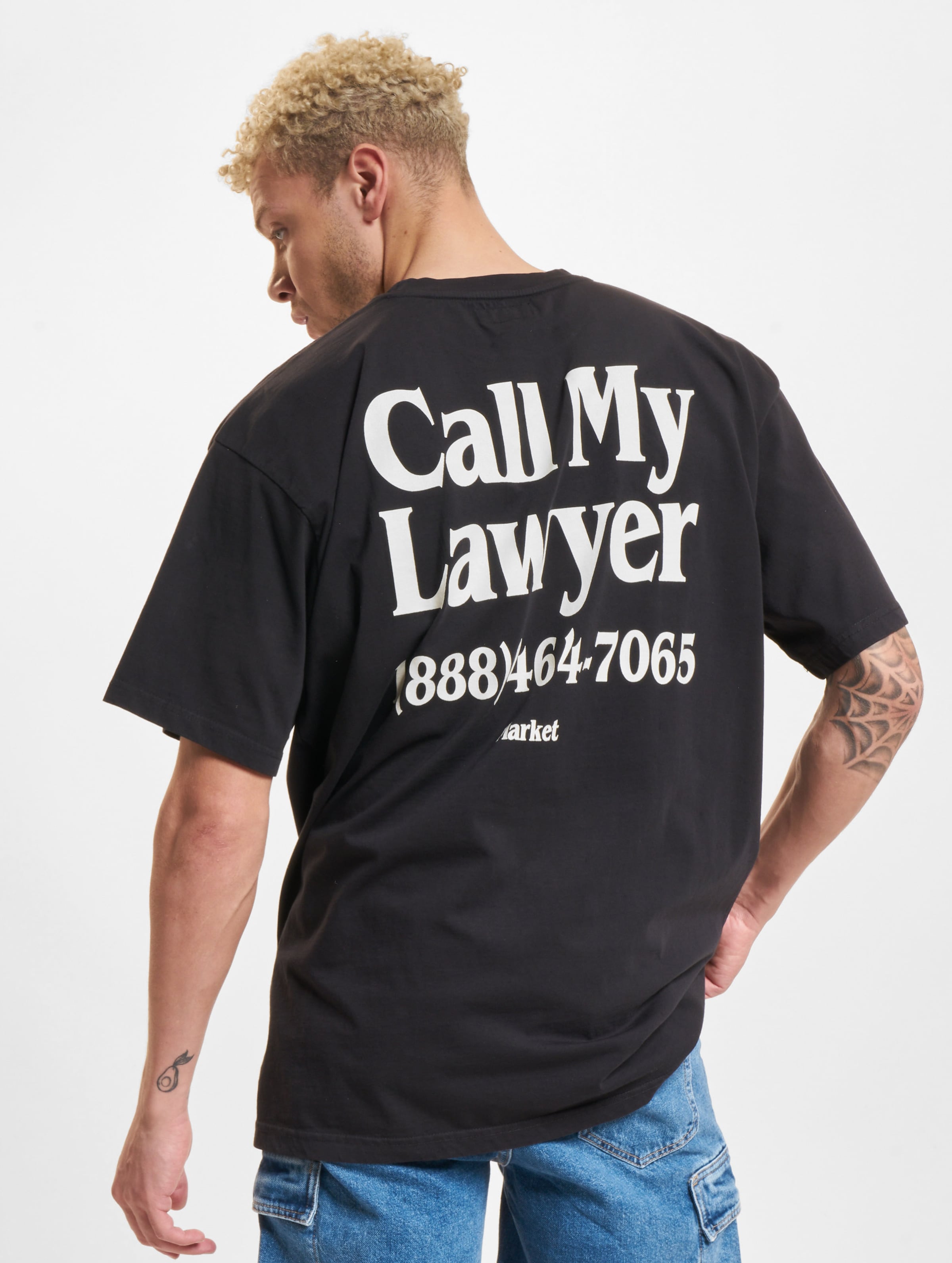 Market Call My Lawyer T-Shirts Männer,Unisex op kleur zwart, Maat S