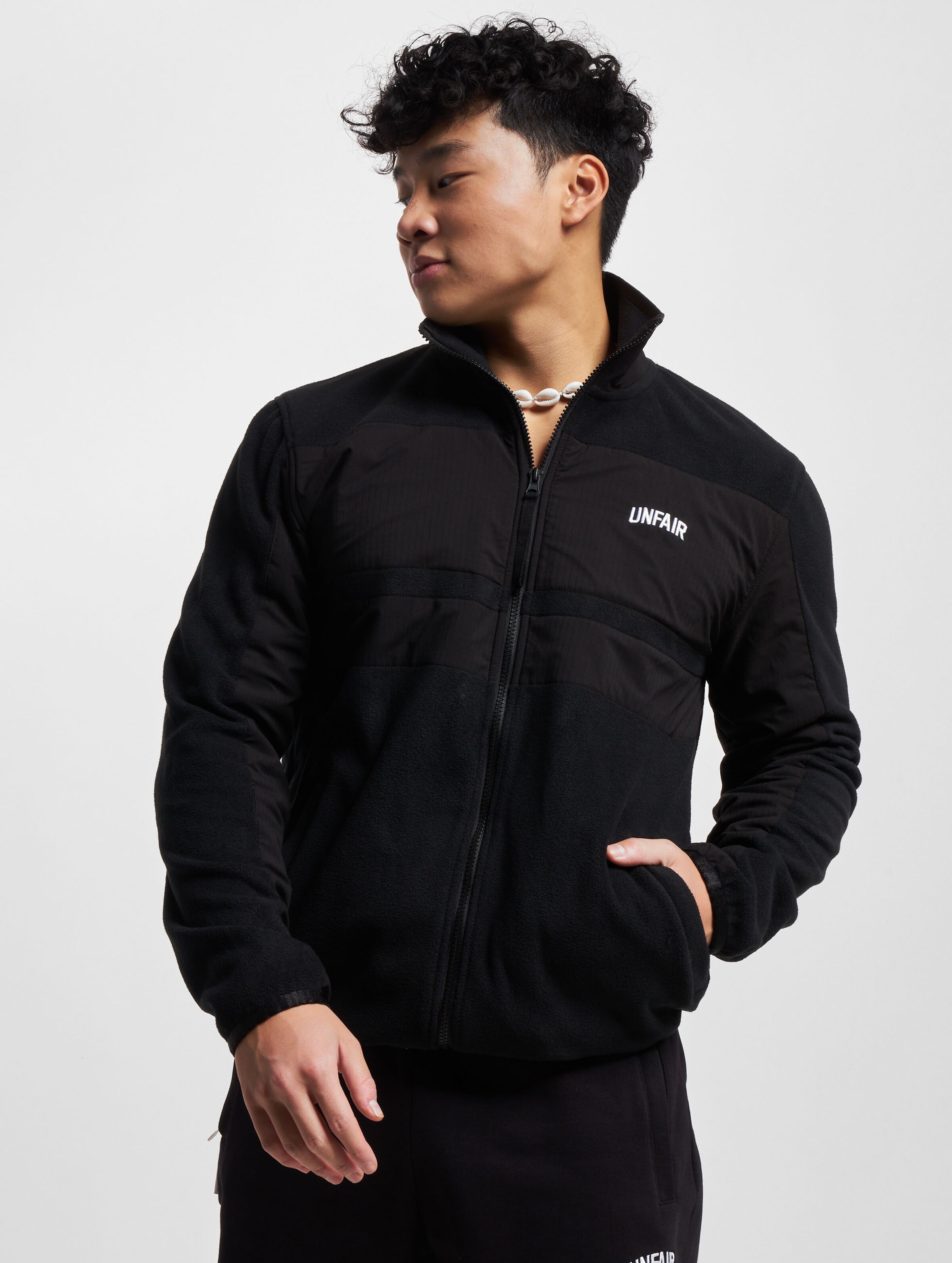 UNFAIR ATHLETICS Unfair Fullzip Fleece Mannen op kleur zwart, Maat XL