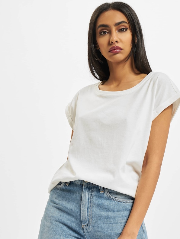 Build Your Brand Ladies Extended Shoulder T-Shirt Ready For-0