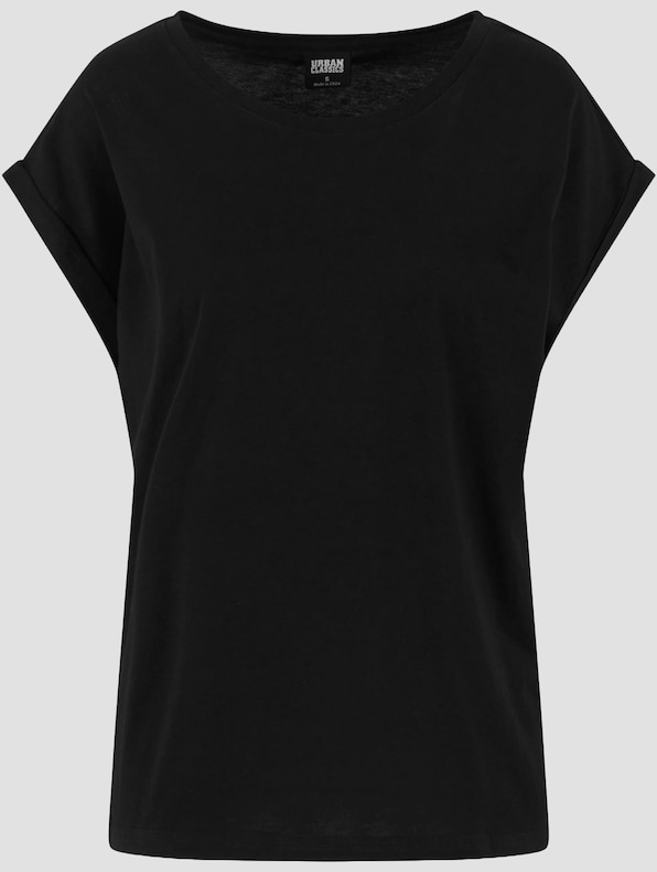 Urban Classics Ladies Viscose Extended Shoulder T-Shirts-3