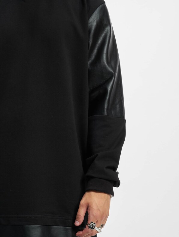 Long Zipped Leather Imitation-4