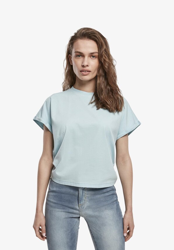 Ladies Short Pigment Dye Cut On Sleeve -1