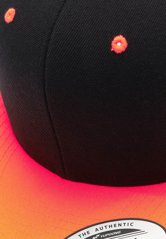 Flexfit Classic Two Tone Snapback Cap Black/Neon-3